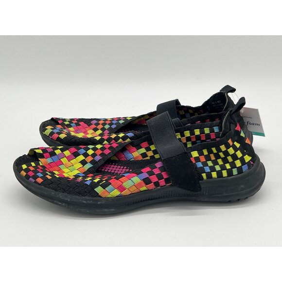 Croft & Barrow Womens Memory Foam Colorful Woven Slip-On Shoes Size 6.5 - Picture 3 of 9